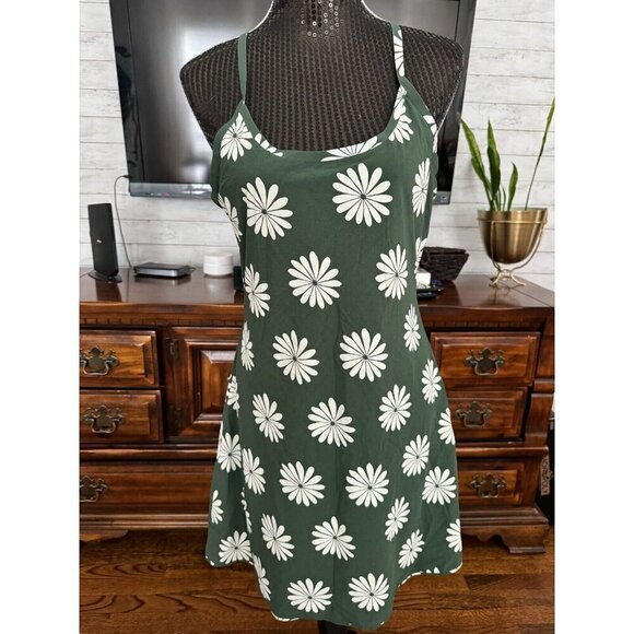 Outdoor Voices Evergreen Floral The Exercise Dress Sleeveless Womens Size Large - Picture 3 of 7